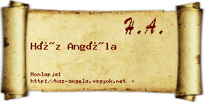 Ház Angéla névjegykártya